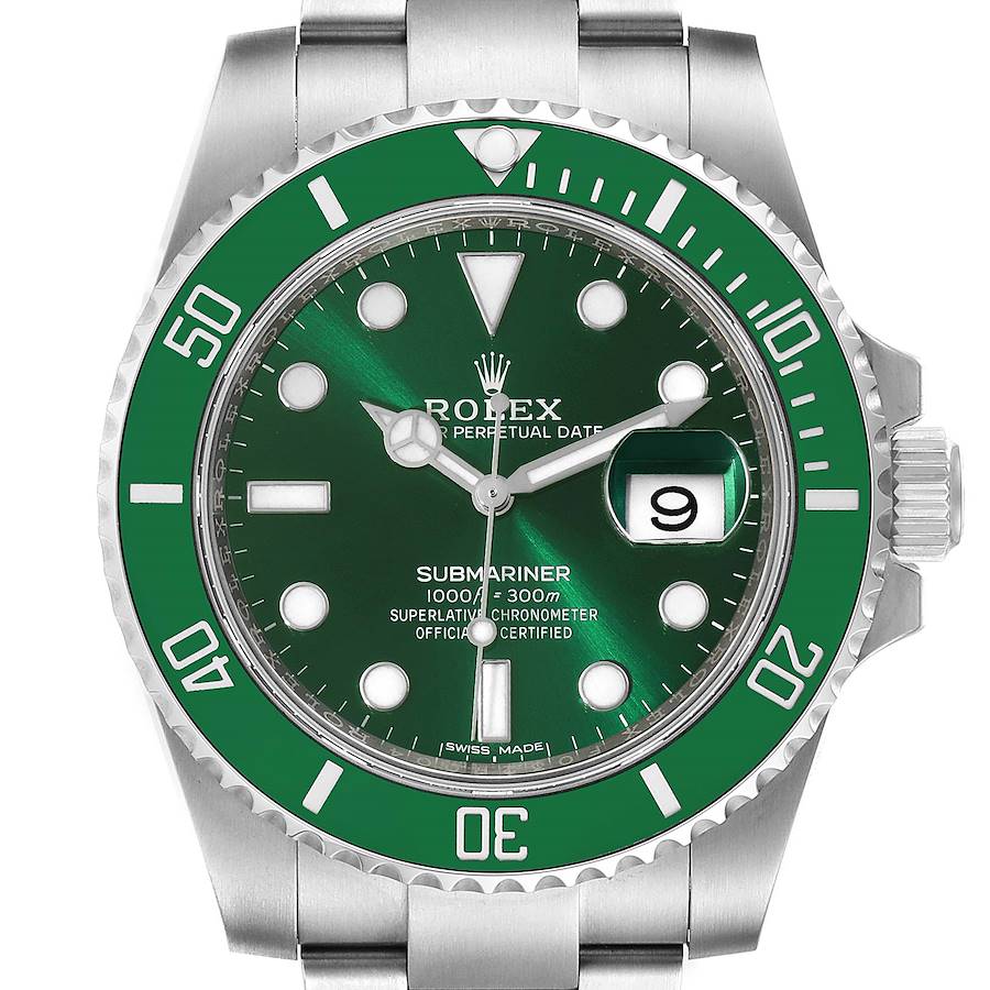 Rolex Submariner Hulk Green Dial Bezel Steel Mens Watch 116610 SwissWatchExpo