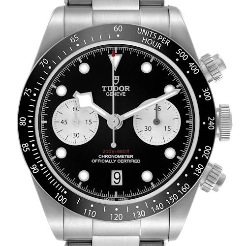 Photo of Tudor Black Bay Chronograph Reverse Panda Dial Steel Mens Watch 79360N Box Card
