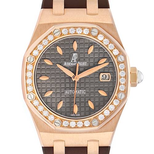 Photo of Audemars Piguet Royal Oak Rose Gold Diamond Ladies Watch 77321OR