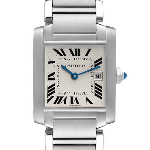 Photo of Cartier Tank Francaise Midsize Silver Dial Steel Ladies Watch W51011Q3