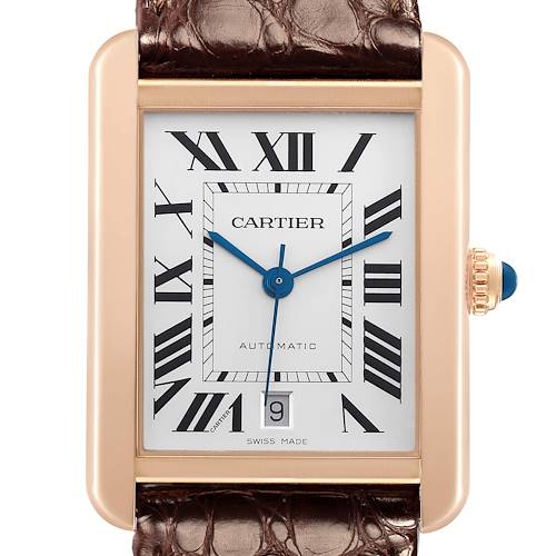 Photo of Cartier Tank Solo XL Steel Rose Gold Mens Watch W5200026