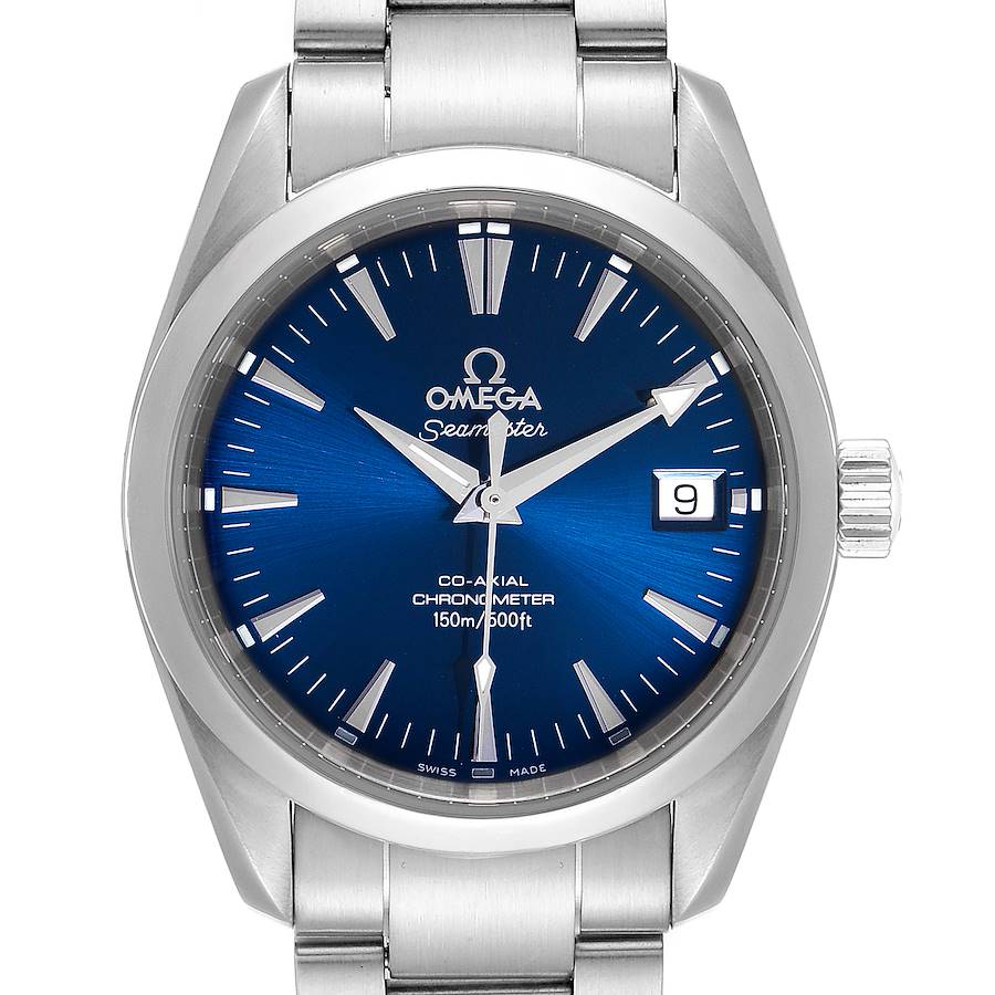 Omega Seamaster Aqua Terra 36 Blue Dial Steel Watch 2504.80.00 Card SwissWatchExpo