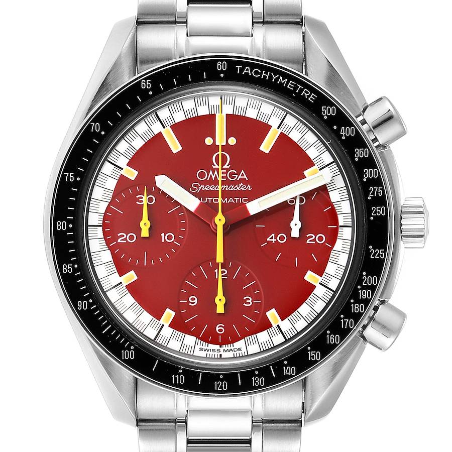 Omega Speedmaster Schumacher Red Dial Automatic Mens Watch 3510.61.00 SwissWatchExpo
