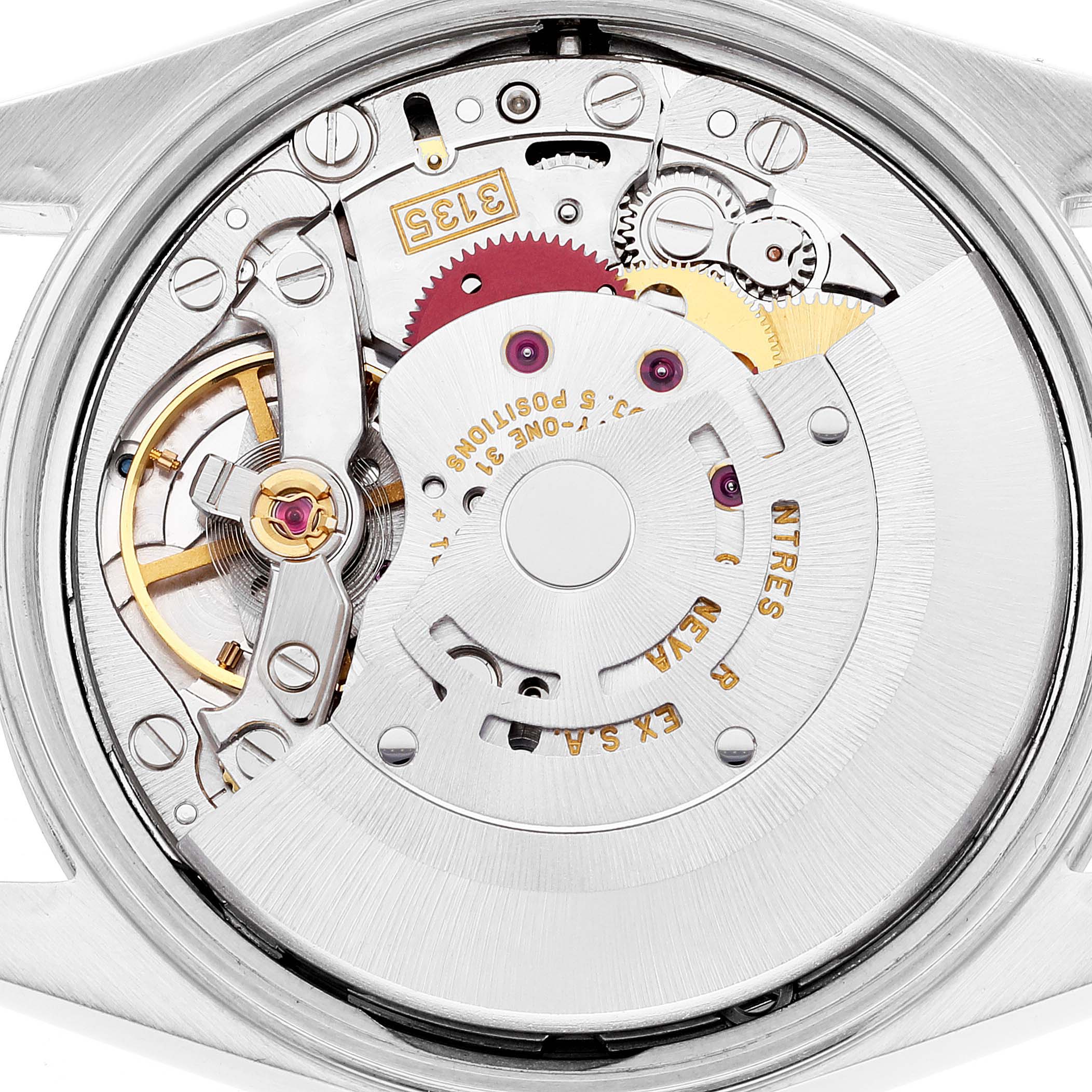 The image shows the internal mechanism of a Rolex Date 15200 Men's Stainless Steel White Dial 15200 Men's Stainless Steel White Dial model watch.