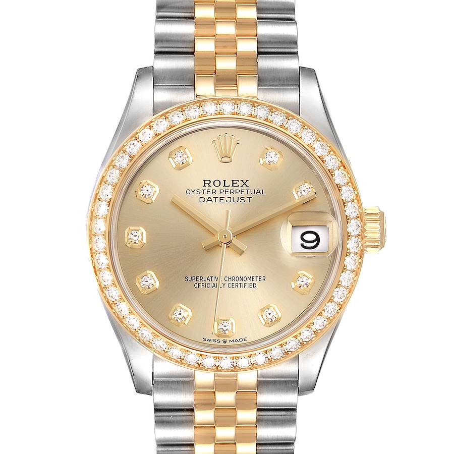 Rolex Datejust 31 Midsize Steel Yellow Gold Diamond Ladies Watch 278383 SwissWatchExpo