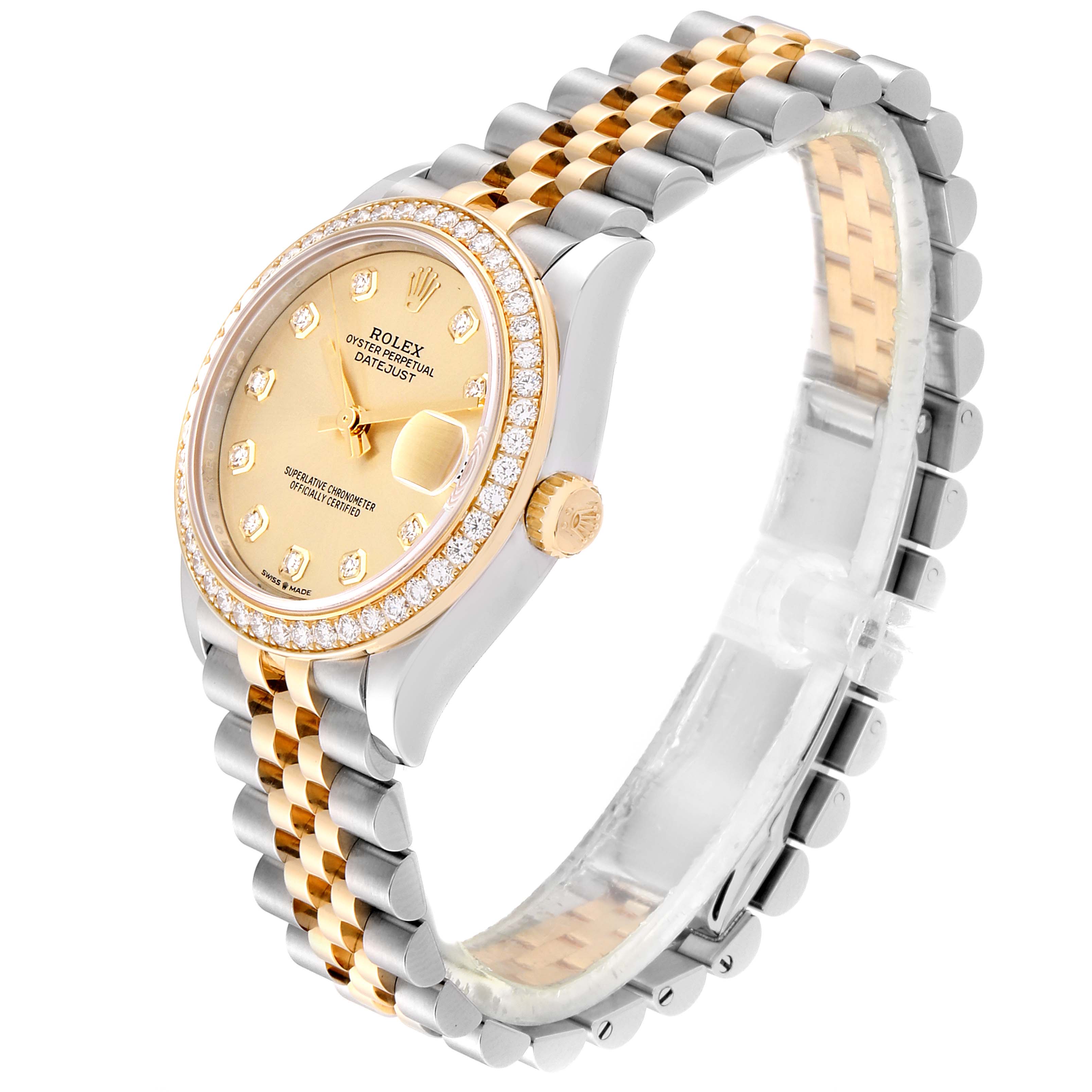 Rolex Datejust 31 Midsize Steel Yellow Gold Diamond Ladies Watch 278383 ...