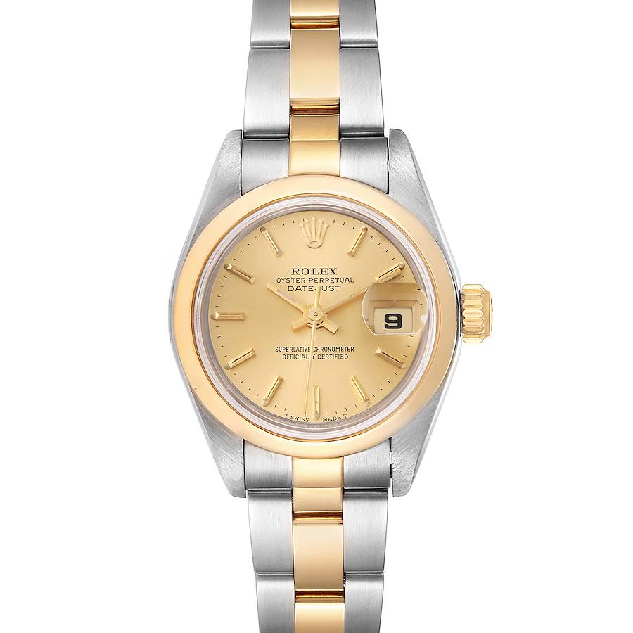 Rolex Datejust Steel Yellow Gold Champagne Dial Ladies Watch 79163 SwissWatchExpo