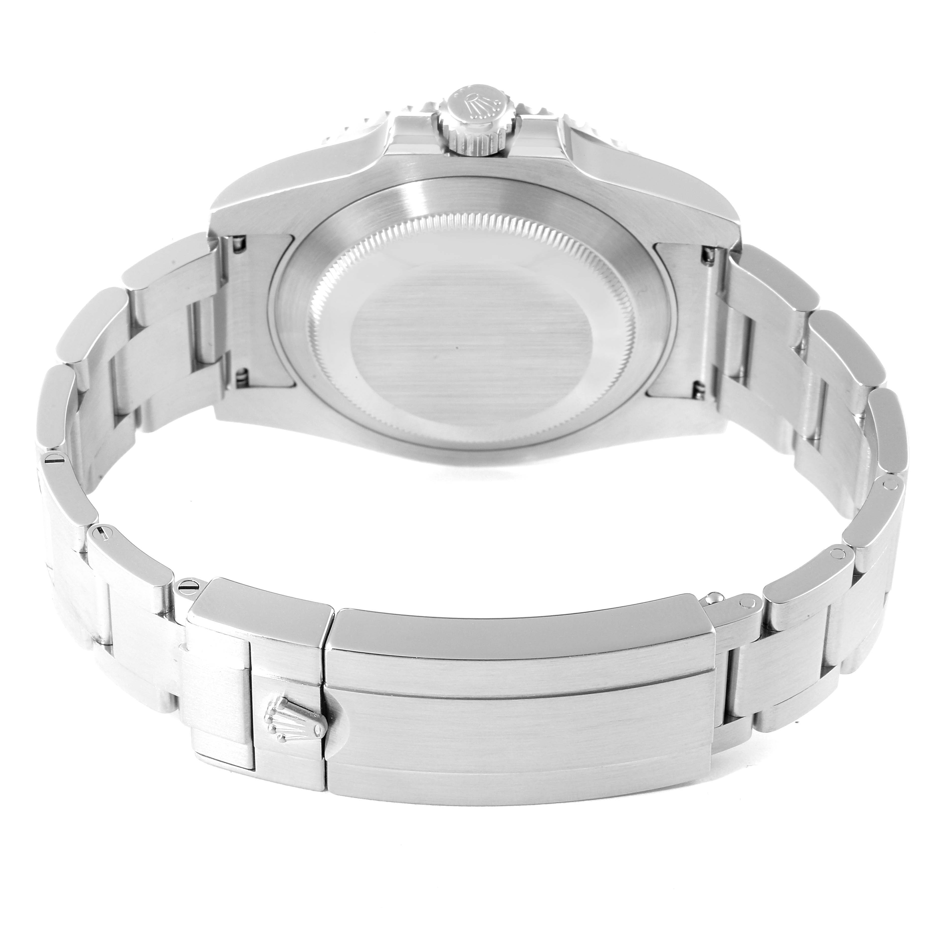 This image shows the back and clasp of a Rolex Submariner 116610 Men
s Stainless Steel Black Dial 116610 Men
s Stainless Steel Black Dial watch.