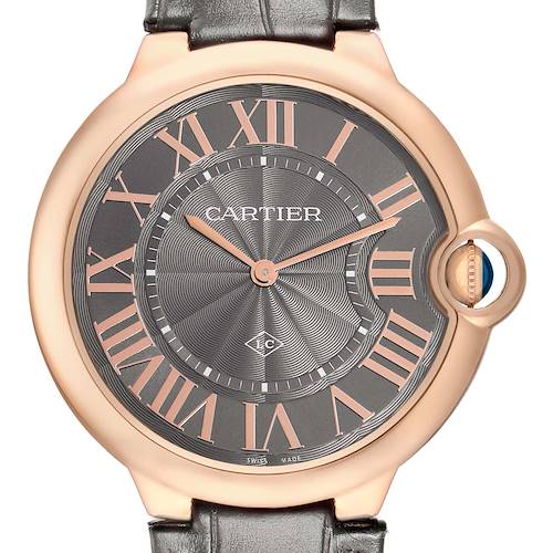 Photo of Cartier Ballon Bleu Rose Gold Grey Dial Mens Watch W6920089