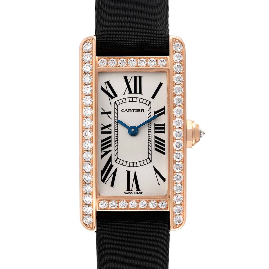 Cartier Tank Americaine Rose Gold Diamond Ladies Watch WJTA0002 SwissWatchExpo