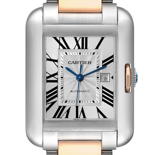Photo of Cartier Tank Anglaise Large Steel Rose Gold Mens Watch W5310037 Papers