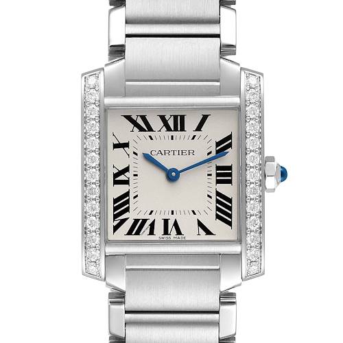 Photo of Cartier Tank Francaise Midsize Diamond Steel Ladies Watch W4TA0009 Card