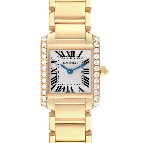 Photo of Cartier Tank Francaise Yellow Gold Diamond Ladies Watch WE1001R8