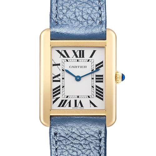 Photo of Cartier Tank Solo Yellow Gold Steel Ladies Watch W5200002 Cards