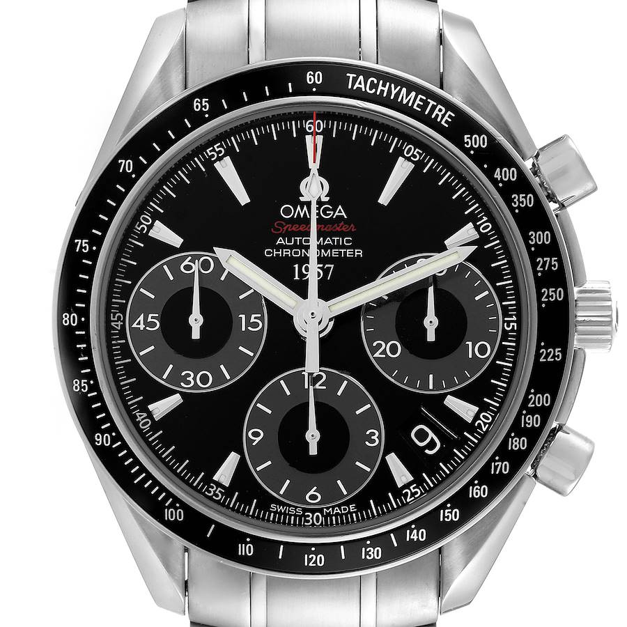 Omega Speedmaster Date Black Dial LE Mens Watch 323.30.40.40.01.001 Box Card SwissWatchExpo