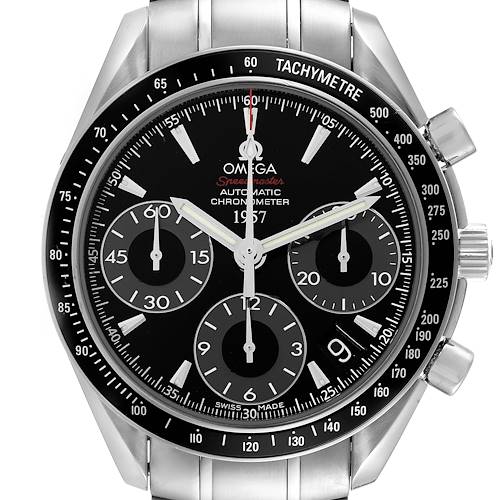 Photo of Omega Speedmaster Date Black Dial LE Mens Watch 323.30.40.40.01.001 Box Card