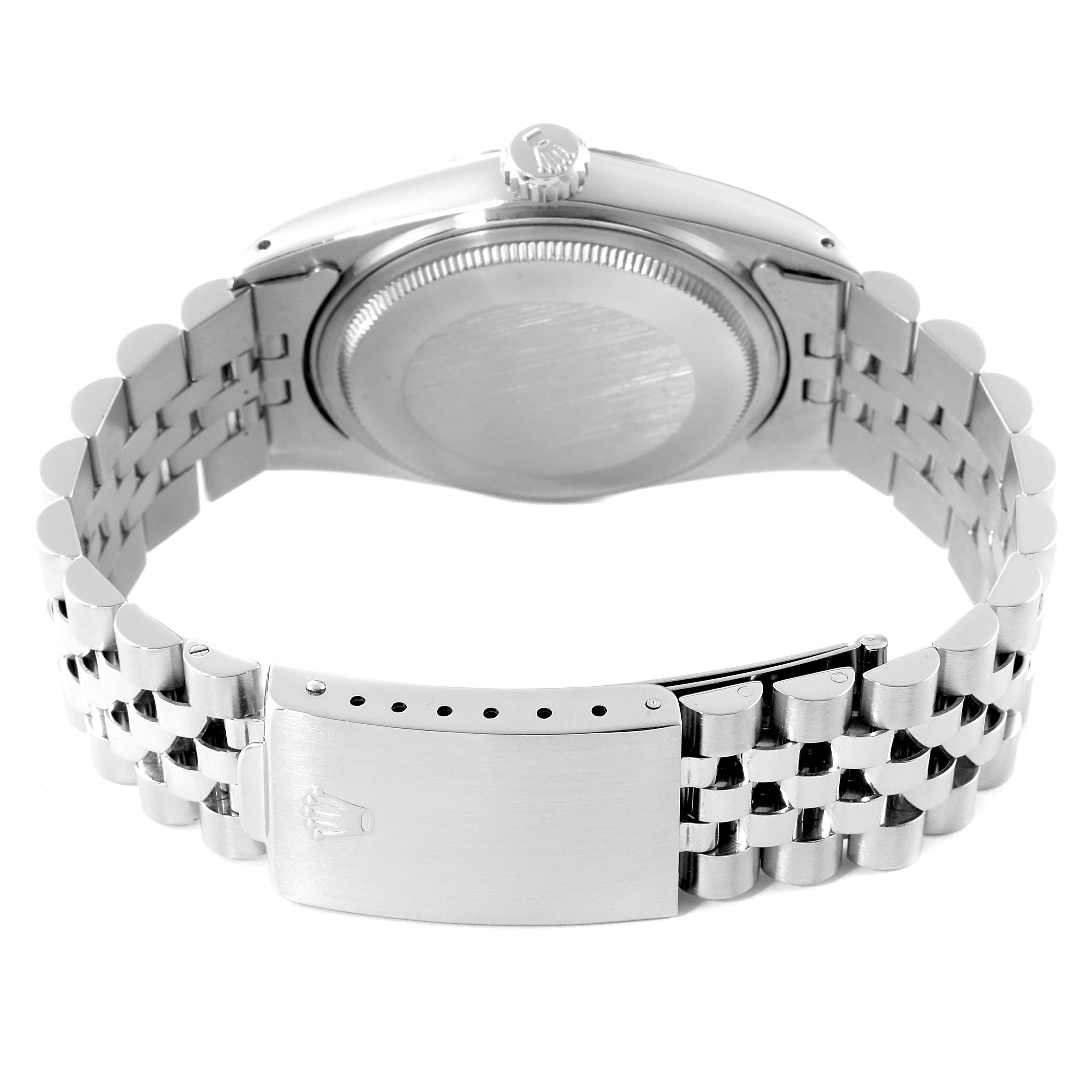 This image shows the back view and bracelet clasp of the Rolex Vintage Collection 16014 Men
s Stainless Steel Silver Dial 16014 Men
s Stainless Steel Silver Dial watch.