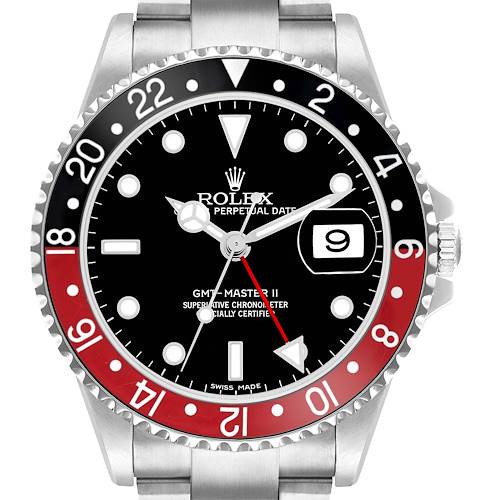 Photo of Rolex GMT Master II Steel Black Red Coke Bezel Error Dial Mens Watch 16710