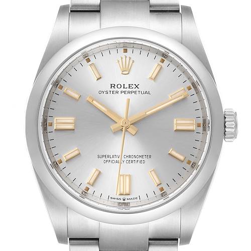 Photo of Rolex Oyster Perpetual Silver Dial Steel Mens Watch 126000 Unworn