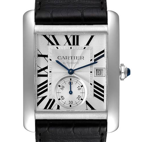 Photo of Cartier Tank MC Silver Dial Automatic Steel Mens Watch W5330003 Box Papers