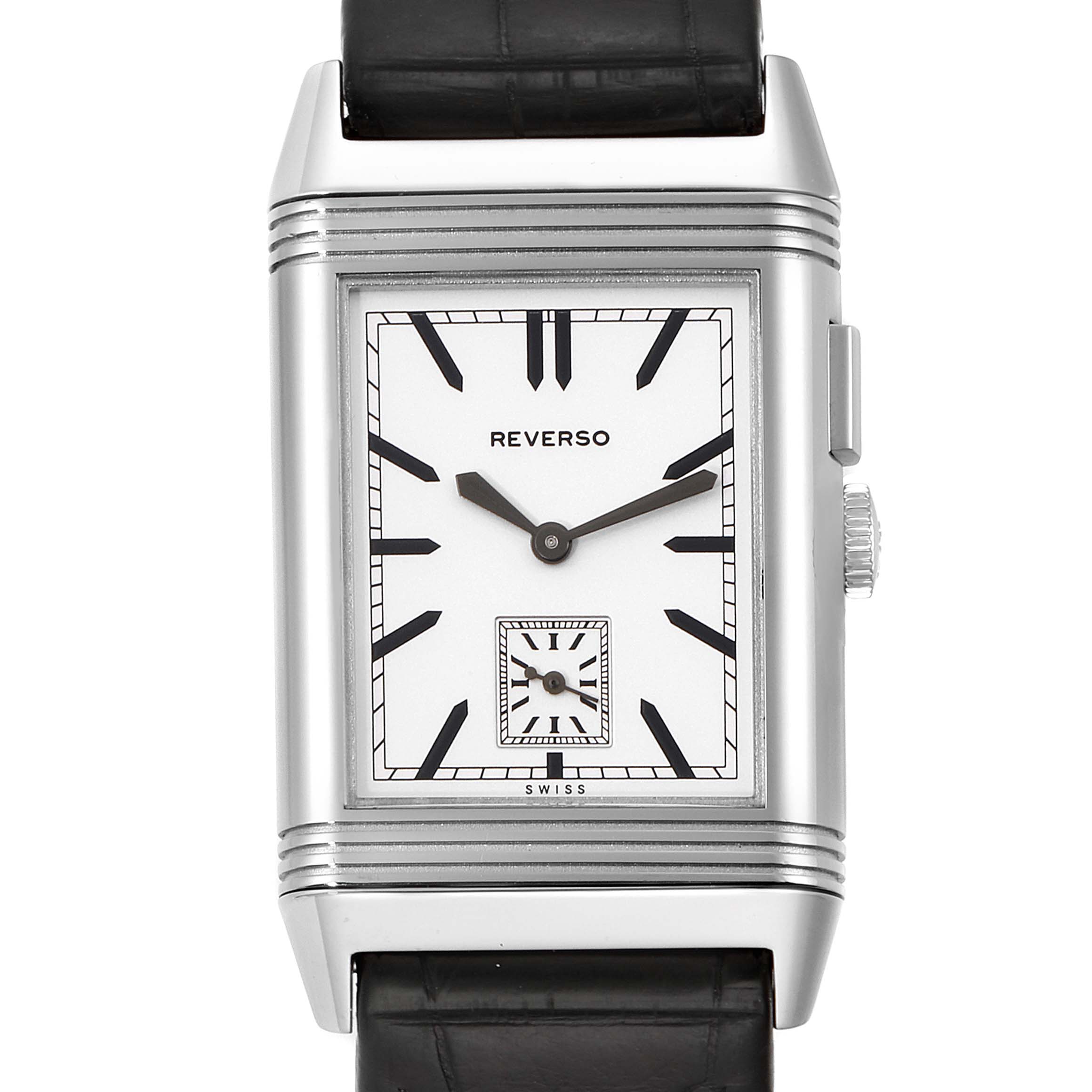 Jaeger LeCoultre Grande Reverso Duo Day Night Steel Watch 278.8.54 ...