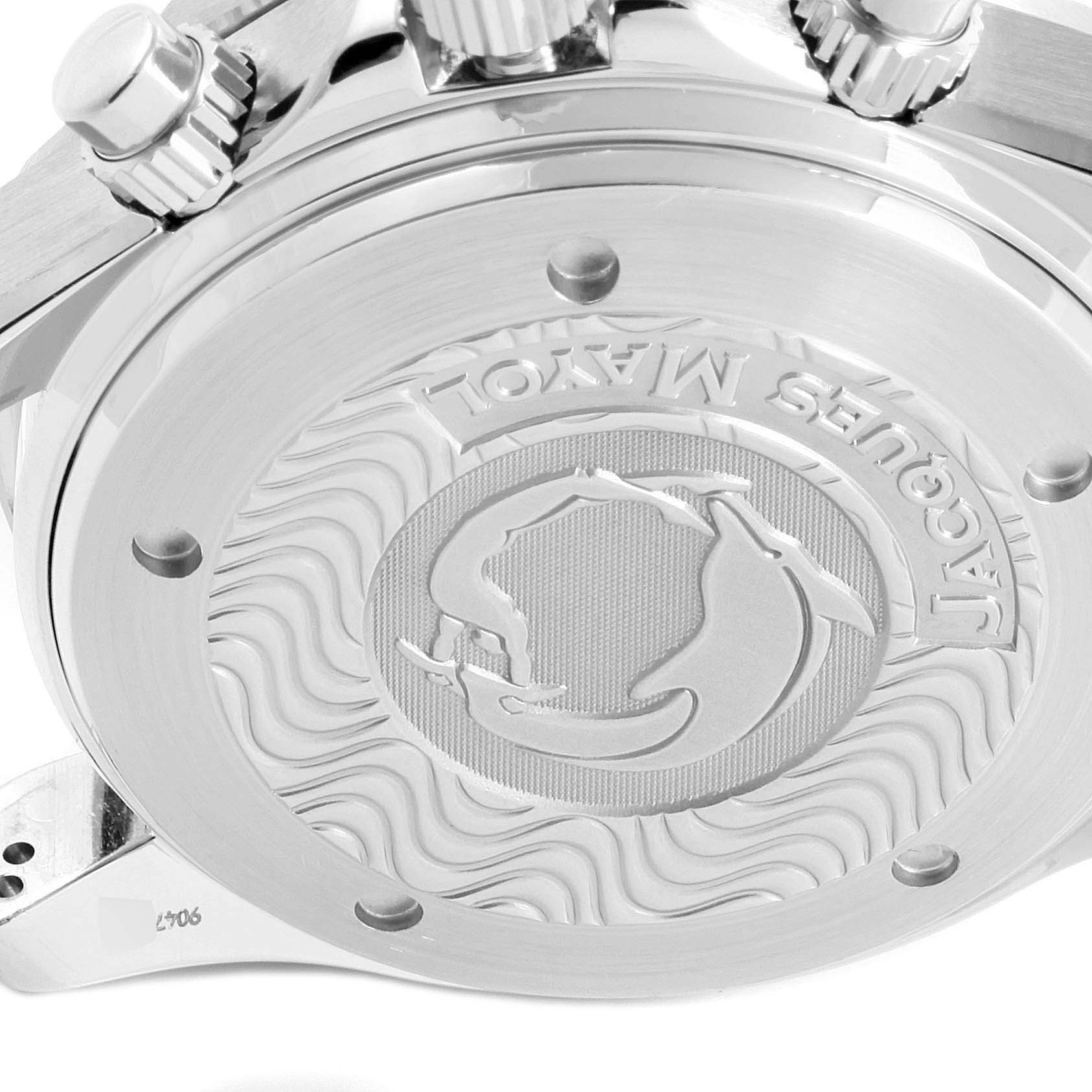 This image shows the case back and some side parts of the Omega Seamaster 2595.30.00 Men's Stainless Steel Silver Dial 2595.30.00 Men's Stainless Steel Silver Dial watch.