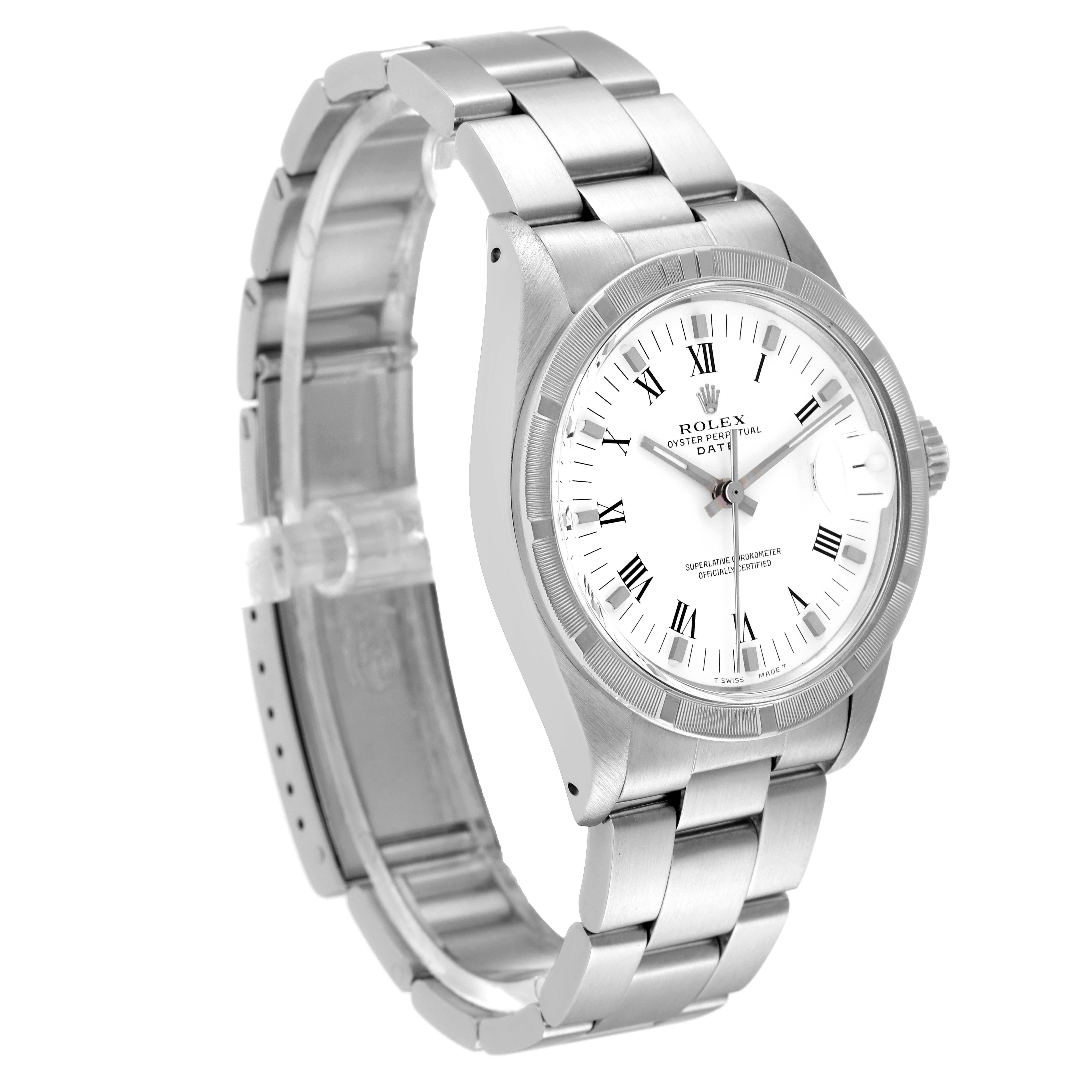 This is a Vintage Collection Rolex watch shown at a three-quarter angle, displaying its face, bezel, band, and links.