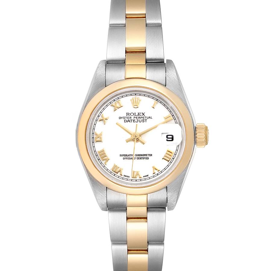 Rolex Datejust Steel Yellow Gold White Dial Ladies Watch 79163 SwissWatchExpo