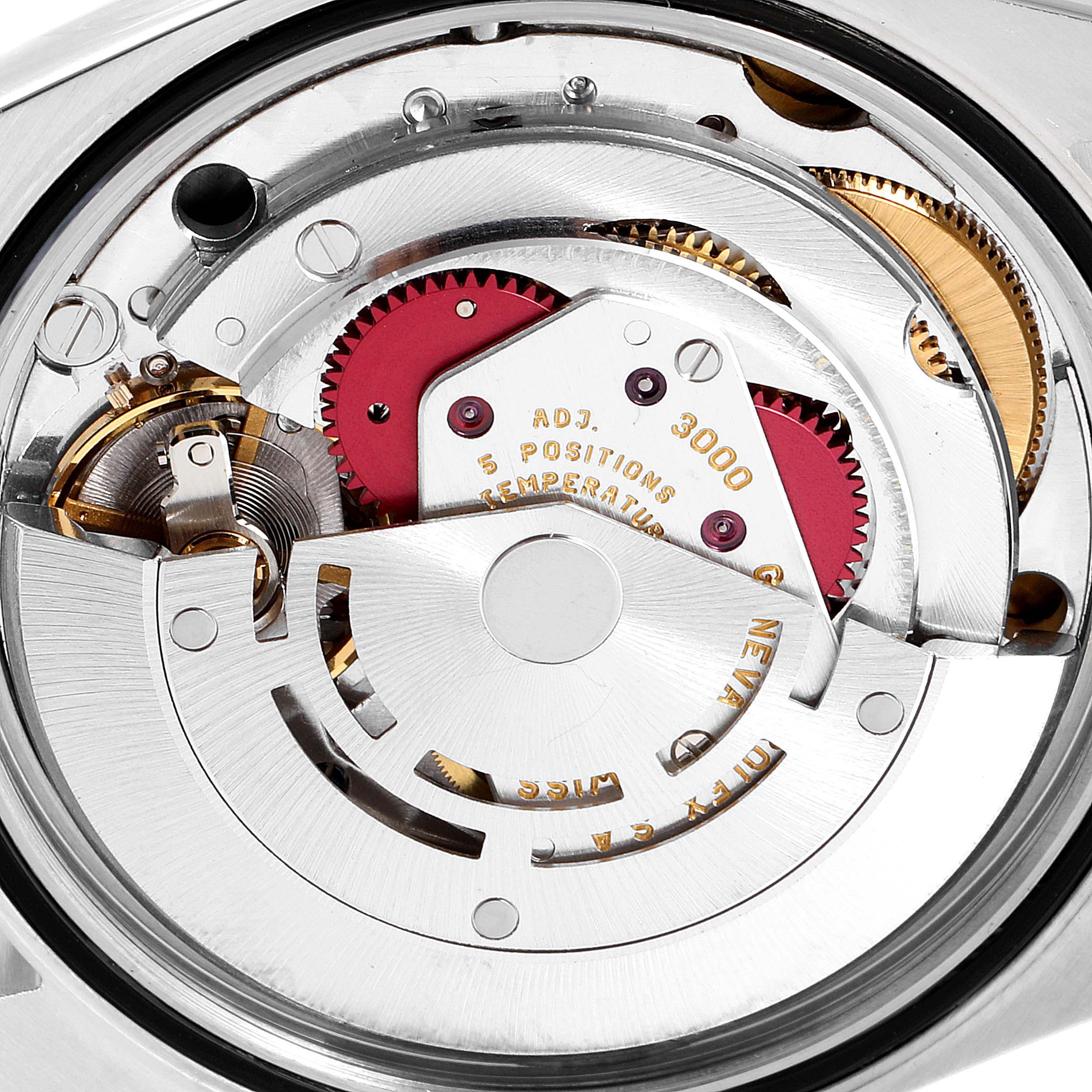 This image shows the internal movement mechanism of the Rolex Explorer 14270 Men
s Stainless Steel Black Dial 14270 Men
s Stainless Steel Black Dial watch model.