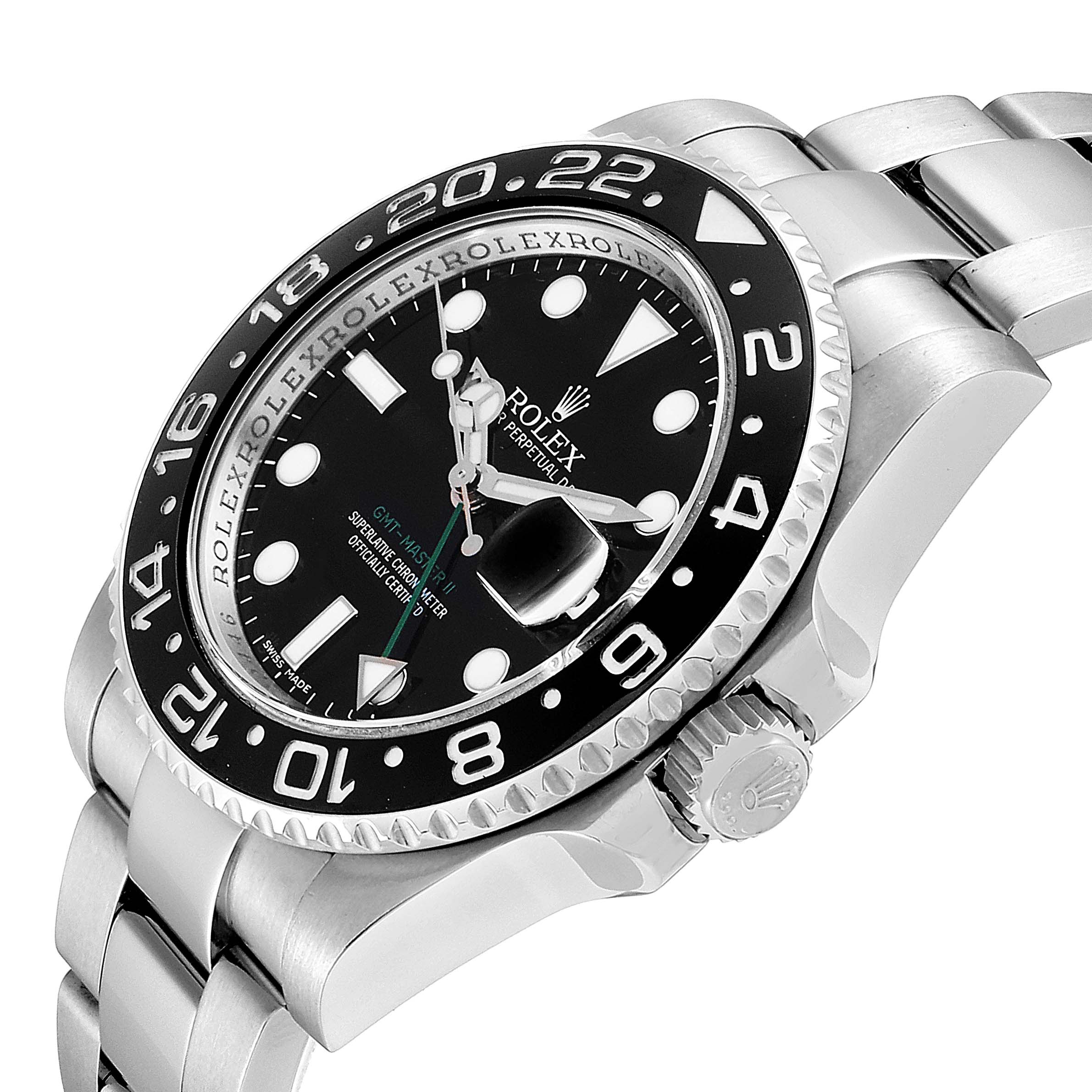 Rolex GMT Master II Black Dial Steel Mens Watch 116710 | SwissWatchExpo