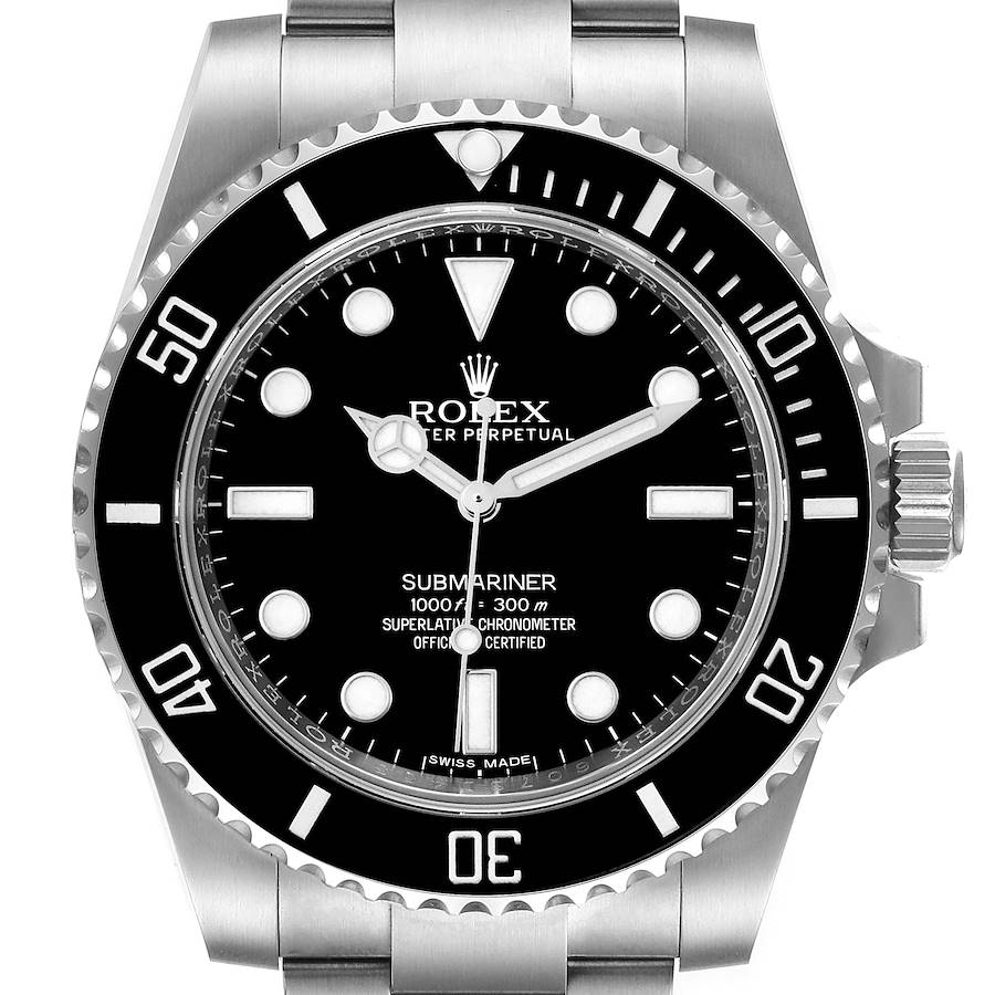 Rolex Submariner 40mm Black Dial Ceramic Bezel Steel Watch 114060 Box Card SwissWatchExpo