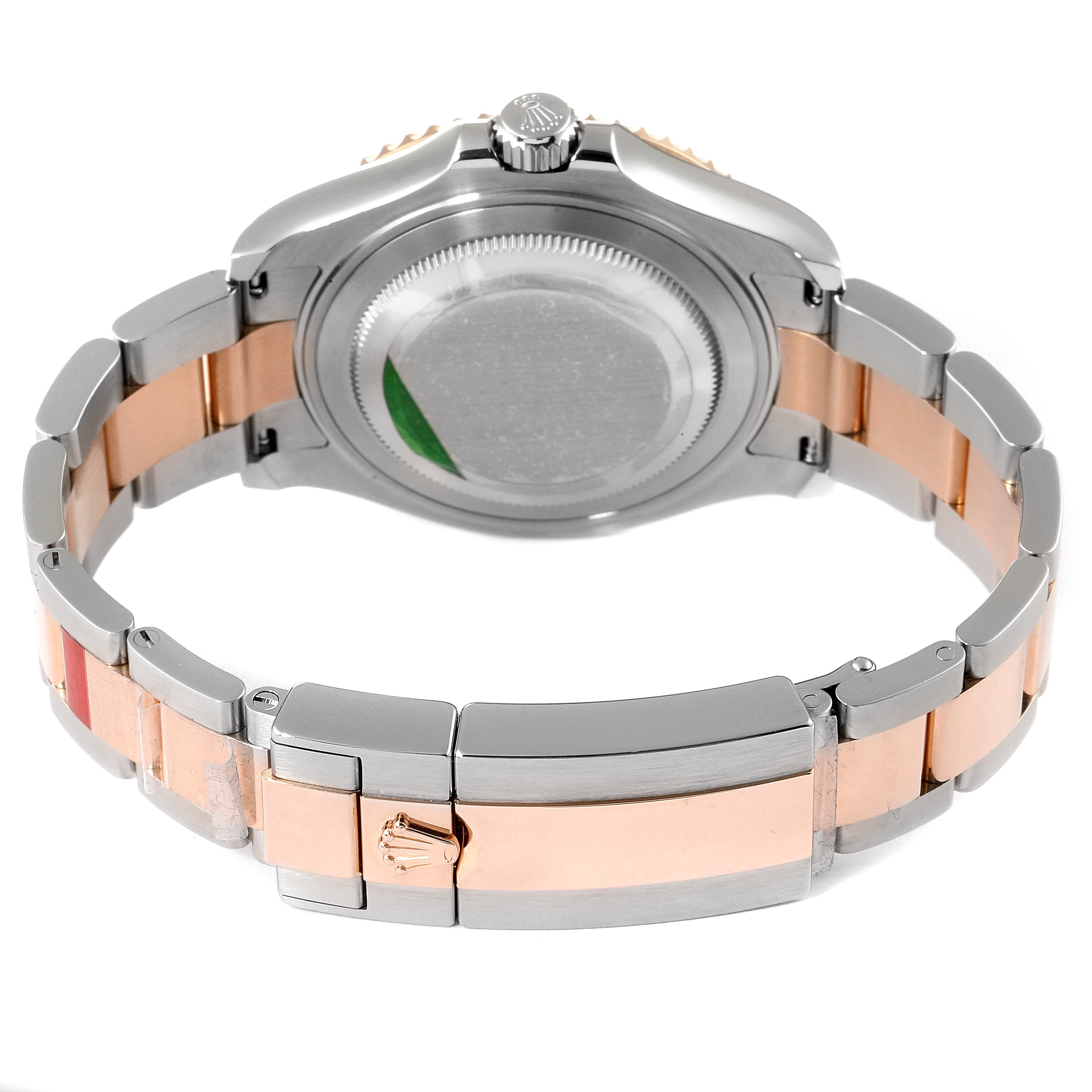 The image shows the back view of a Rolex Yacht-Master 268621 Men's Steel and Gold (two tone) Brown Dial 268621 Men's Steel and Gold (two tone) Brown Dial watch, focusing on the bracelet and clasp.