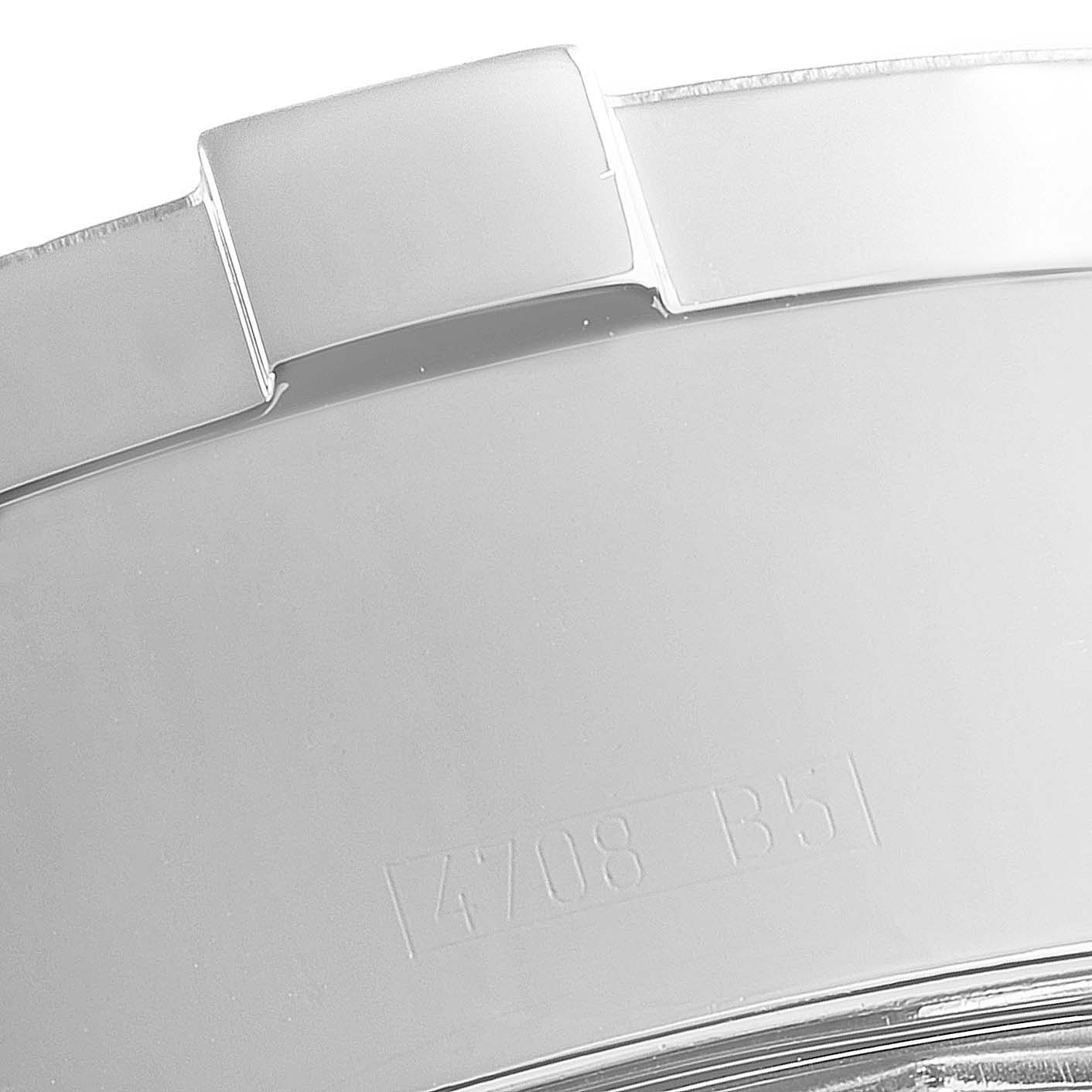 The image shows a close-up of the bezel and part of the outer casing of a Breitling Superocean A13340 Men's Stainless Steel Beige Dial A13340 Men's Stainless Steel Beige Dial watch.