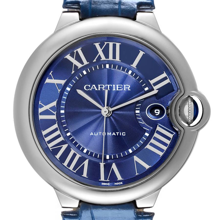 Cartier Ballon Bleu Stainless Steel Blue Dial Automatic Watch WSBB0027 SwissWatchExpo