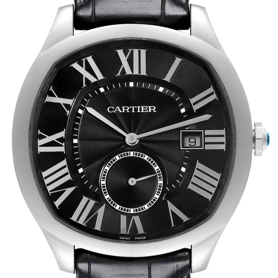 Cartier Drive de Cartier Black Dial Steel Mens Watch WSNM0006 SwissWatchExpo