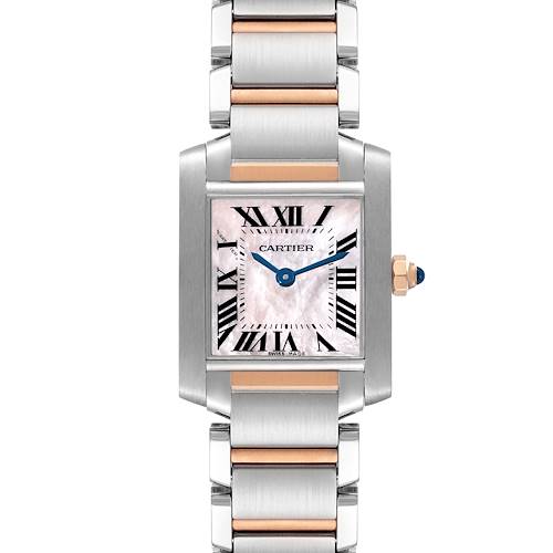 Photo of Cartier Tank Francaise Steel Rose Gold MOP Ladies Watch W51027Q4