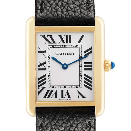Photo of Cartier Tank Solo Large Steel Yellow Gold Mens Watch W5200004