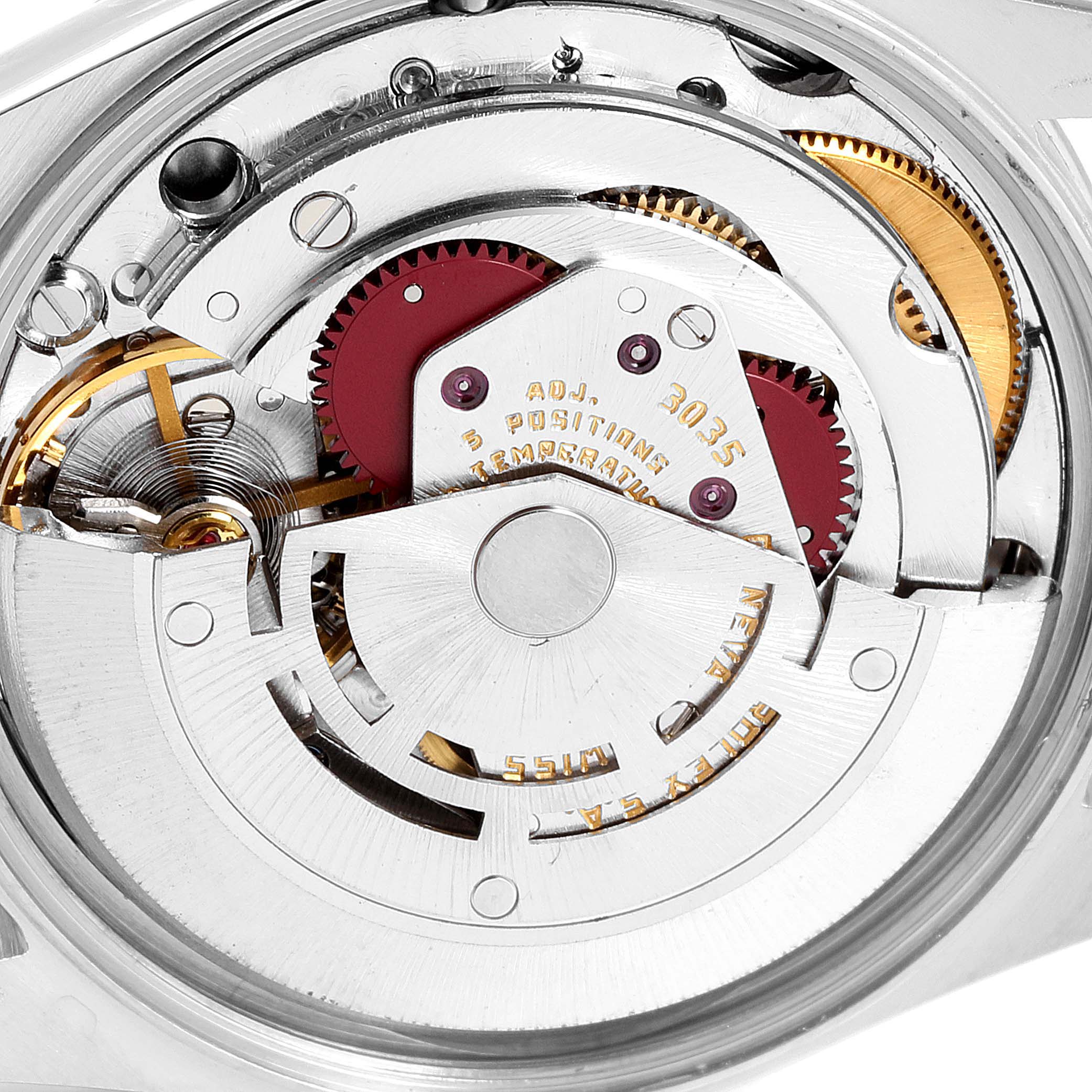 This image shows the inner mechanism of the Rolex Vintage Collection 15000 Men's Stainless Steel Silver Dial 15000 Men's Stainless Steel Silver Dial model from a detailed, close-up angle.