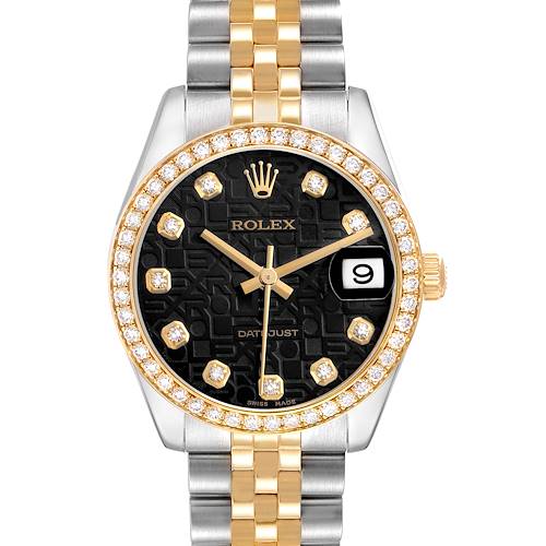 Photo of Rolex Datejust Midsize Steel Yellow Gold Diamond Ladies Watch 178383 Box Card