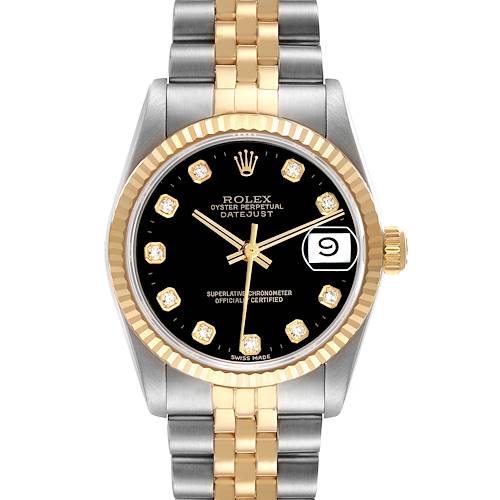 Photo of Rolex Datejust Midsize Steel Yellow Gold Diamond Ladies Watch 68273