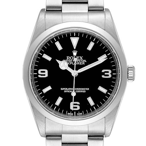 Photo of Rolex Explorer I Black Dial Stainless Steel Mens Watch 14270