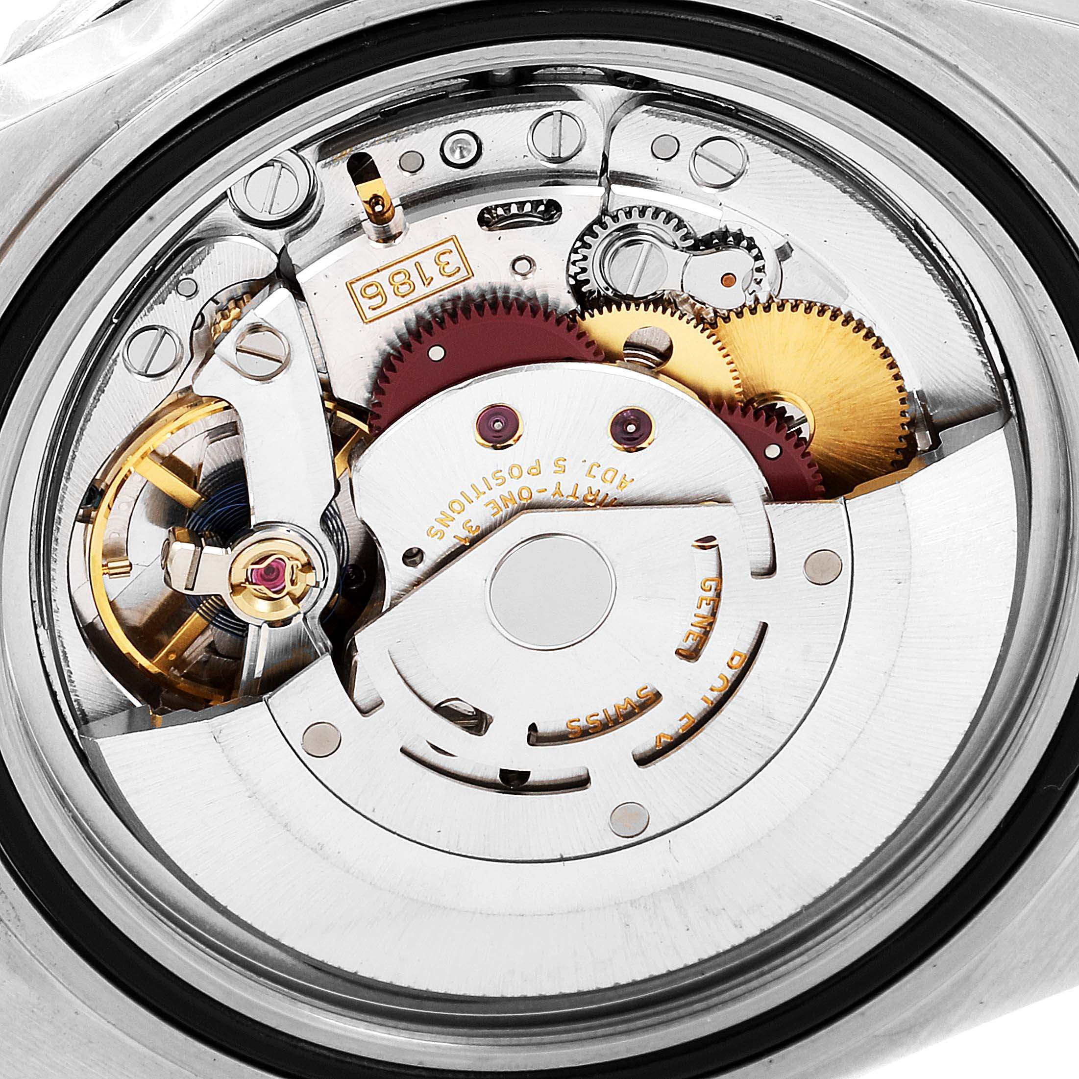 The image shows the inner mechanical movement of the Rolex GMT-Master 16710 Men's Stainless Steel Black Dial 16710 Men's Stainless Steel Black Dial watch from a top-down angle.