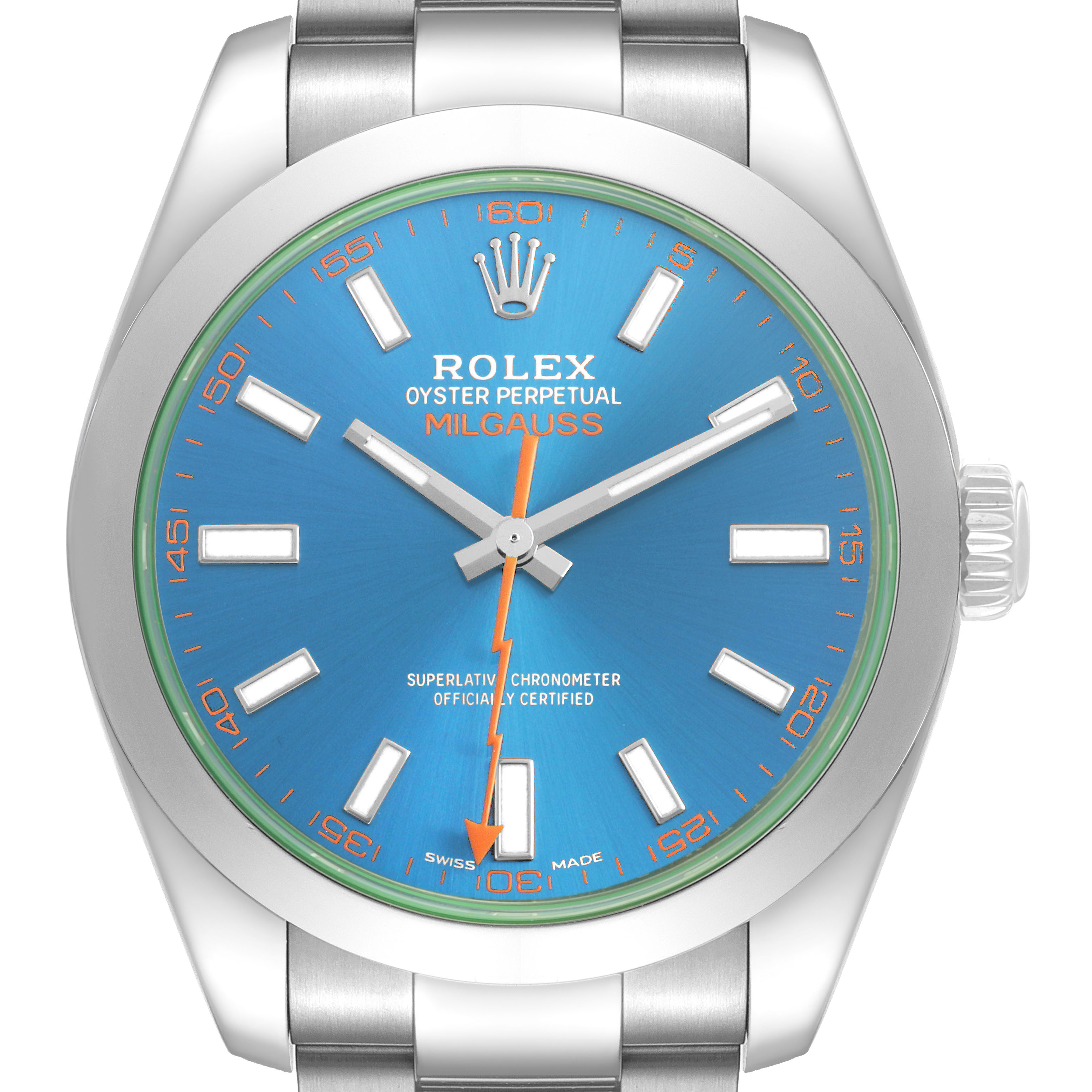 Buy Rolex Milgauss Watch Stainless Steel 116400GV | SwissWatchExpo