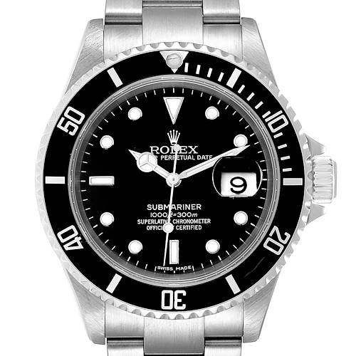 Photo of Rolex Submariner Black Dial Stainless Steel Mens Watch 16610