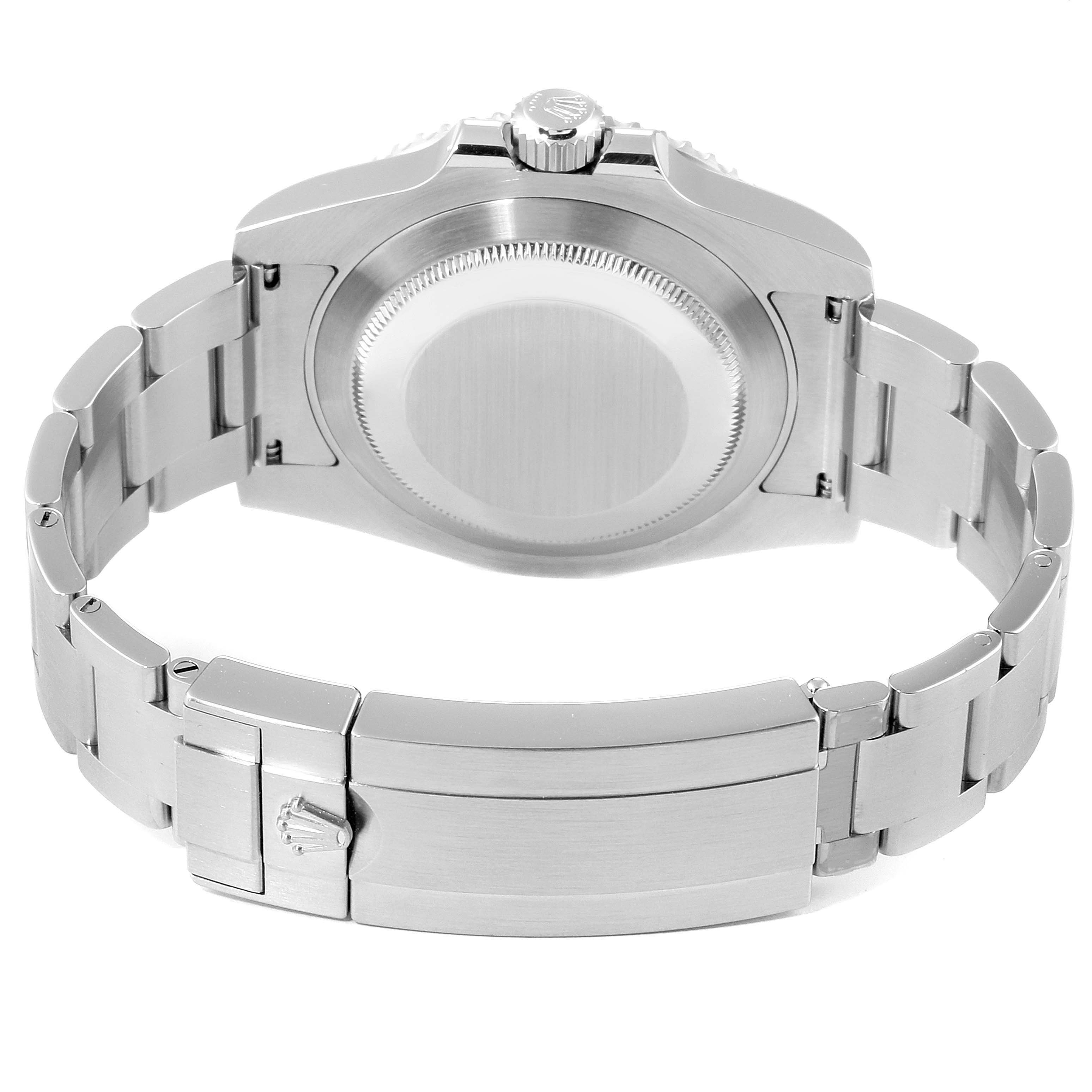 This image shows the rear view of the Rolex Submariner 116610 Men's Stainless Steel Black Dial 116610 Men's Stainless Steel Black Dial watch, depicting the case back, crown, and clasp.