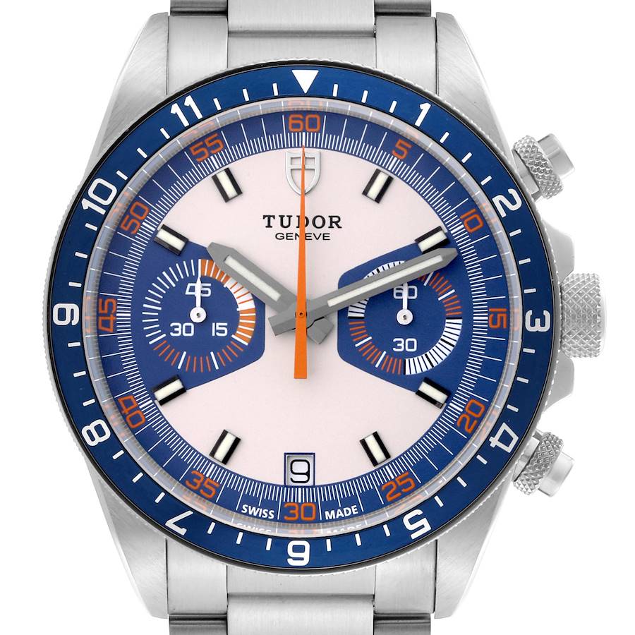 Tudor Heritage Chrono Blue Stainless Steel Mens Watch 70330 SwissWatchExpo