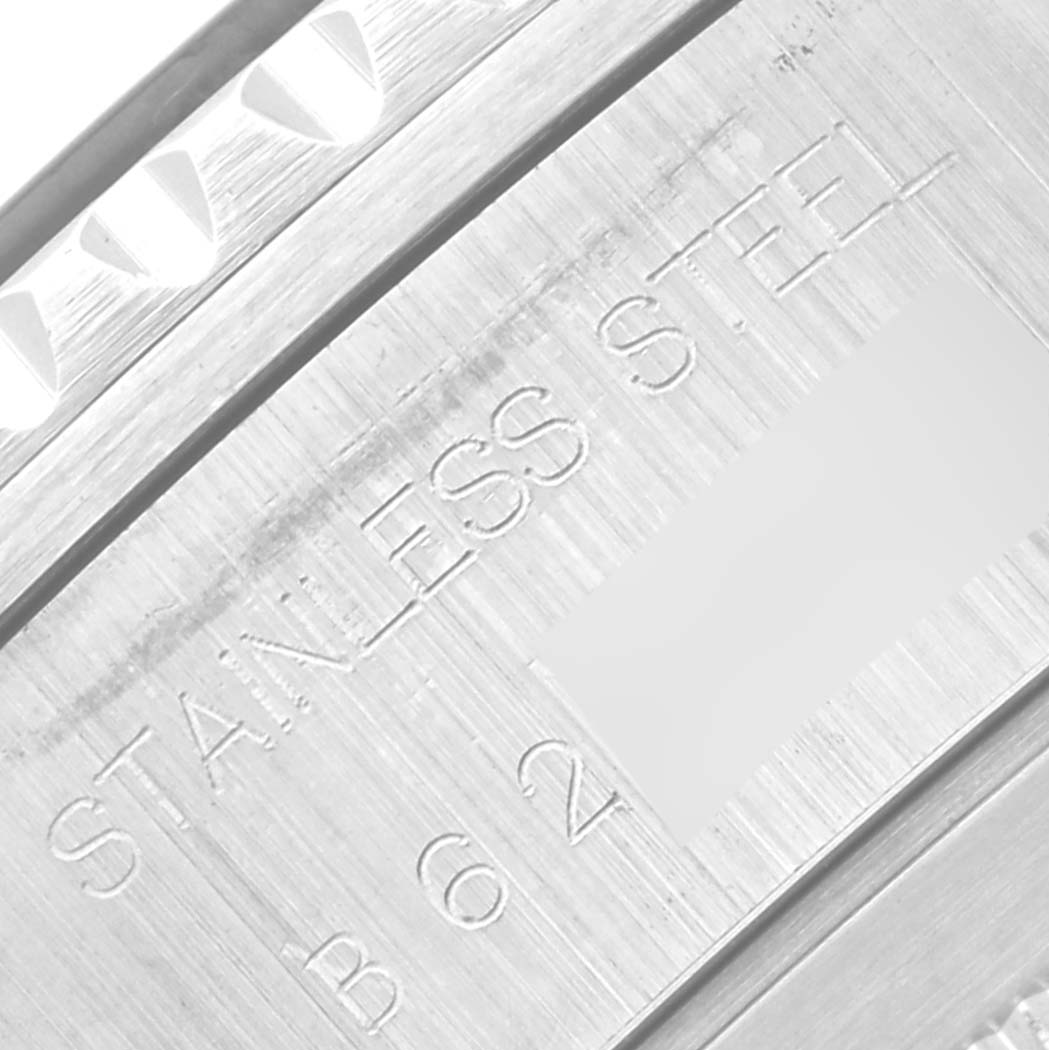 The image shows a close-up of the side engraving on the case of the Tudor Big Block 79170 Men's Stainless Steel Black Dial 79170 Men's Stainless Steel Black Dial, highlighting the "Stainless Steel" text.