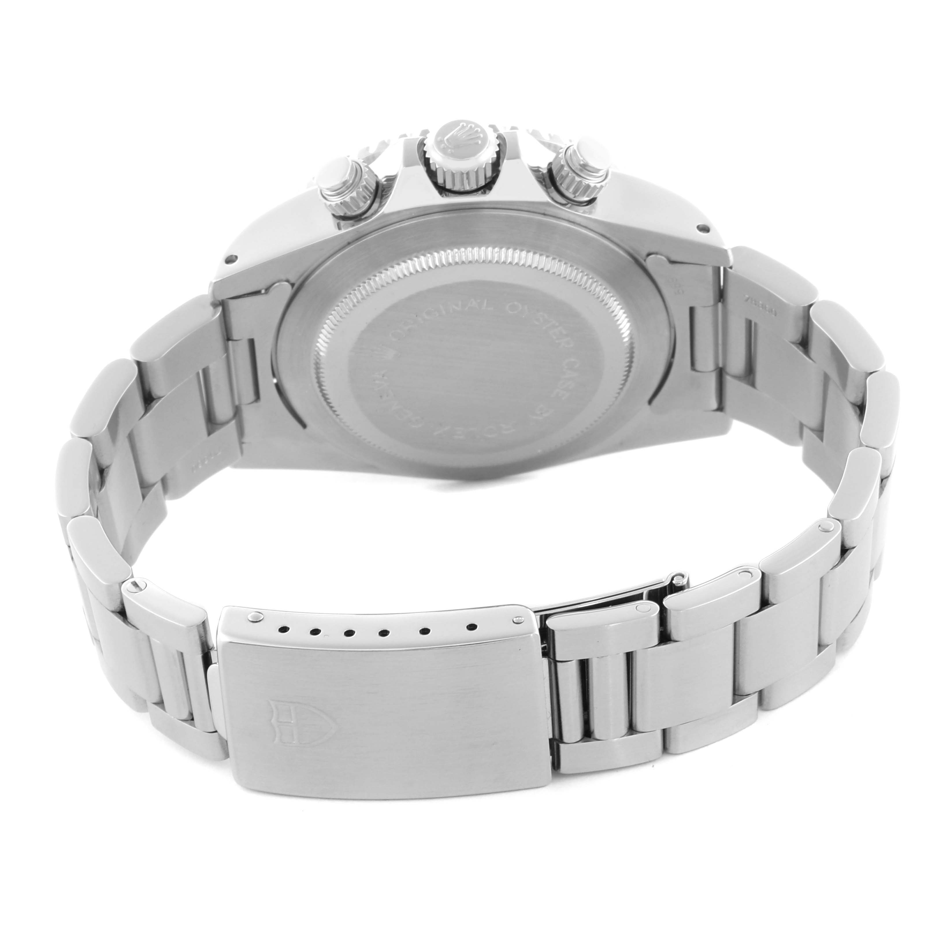 The image shows the back and bracelet of the Tudor Big Block 79170 Men's Stainless Steel Black Dial 79170 Men's Stainless Steel Black Dial watch, highlighting the case back and clasp.