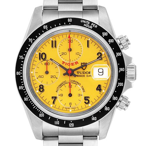 Photo of Tudor Tiger Woods Prince Chronograph Yellow Dial Mens Watch 79260