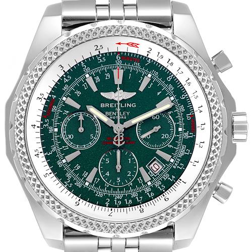 Photo of Breitling Bentley Motors Green Dial Chronograph Steel Mens Watch A25362